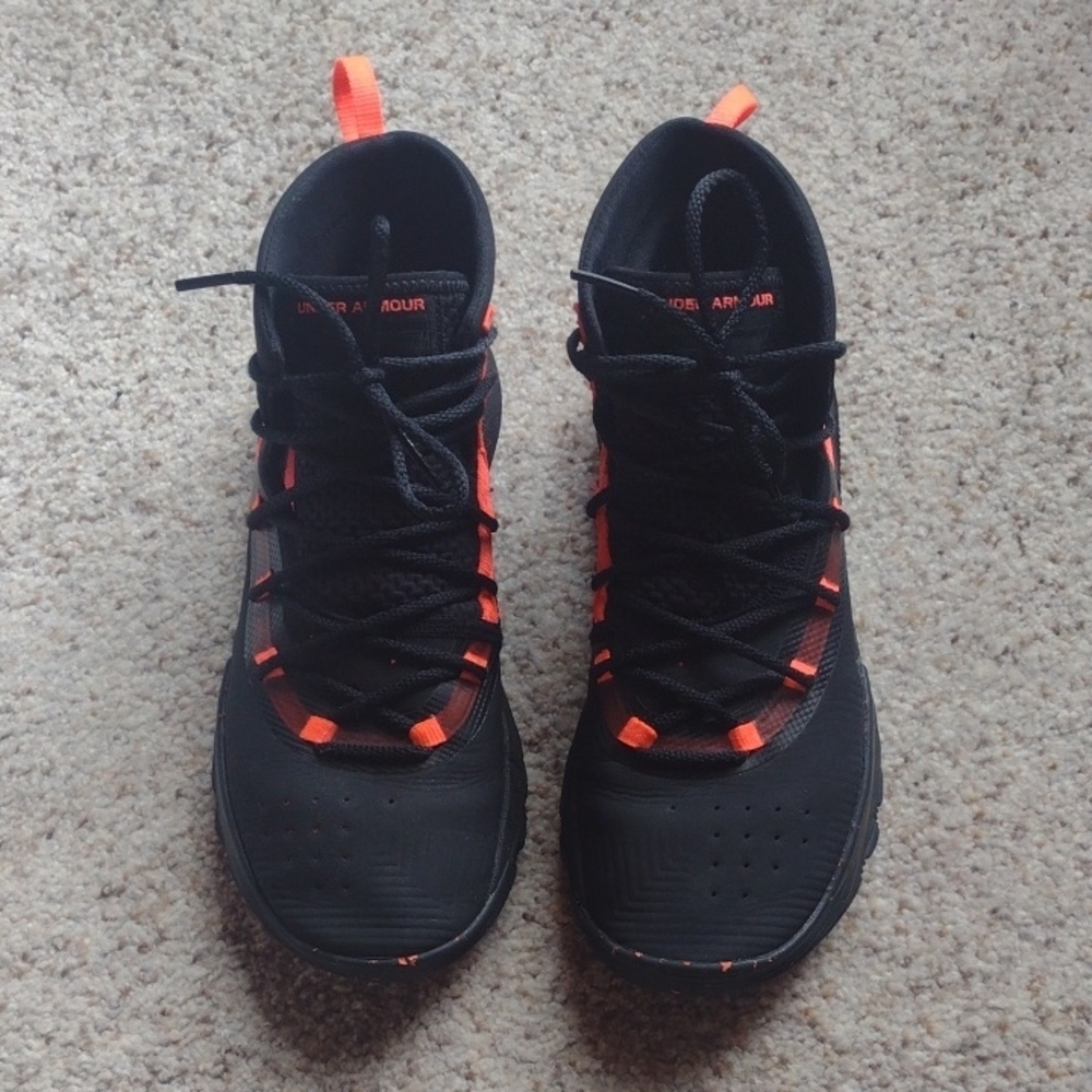 Under Armour Black and Orange Sneakers